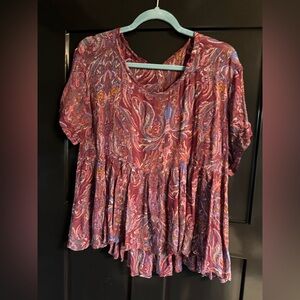 Paisley Print Women's Top